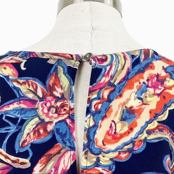 Uncle Frank Navy Floral Shift Dress Small - Picture 7 of 9